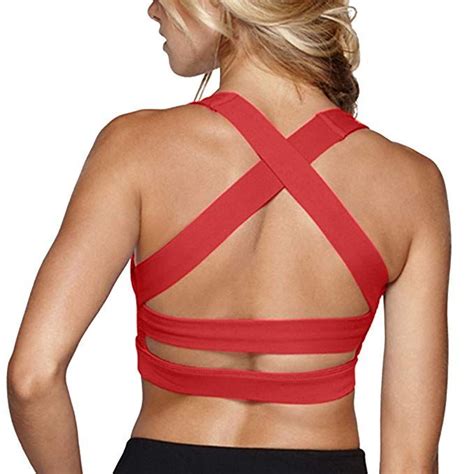 snailify women s sports bra criss cross racerback high impact yoga running wirefree bras yoga