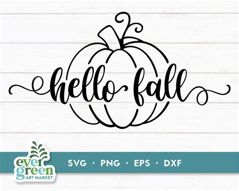 Hello Fall Svg Fall Pumpkin Sign Svg Fall Pumpkin Svg Fall Etsy
