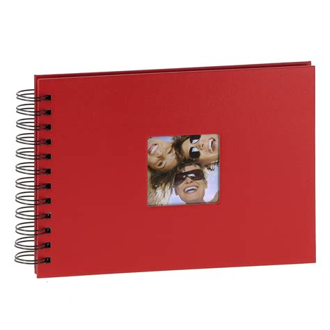 Mini Album Walther Design Traditionnel Fun 20 Pages Noires 40 Photos Couverture Rouge