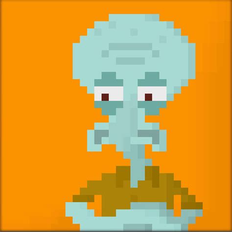 Pixel Squidward By Mcbagelfiddenn On Deviantart