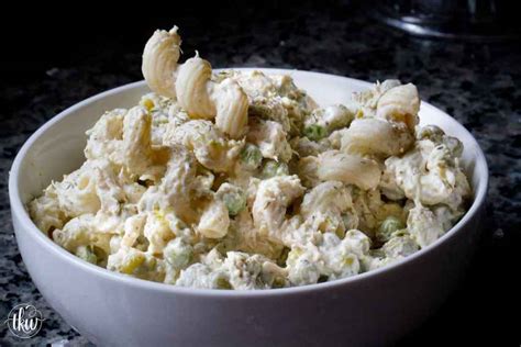 Season with salt and pepper. Cold Tuna Noodle Casserole with Peas and Dill