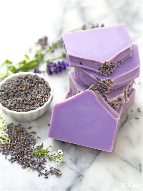 Instructions for making a simple lavender soap recipe with lavender essential oil. Pure Soap Silicone Tray Mold
