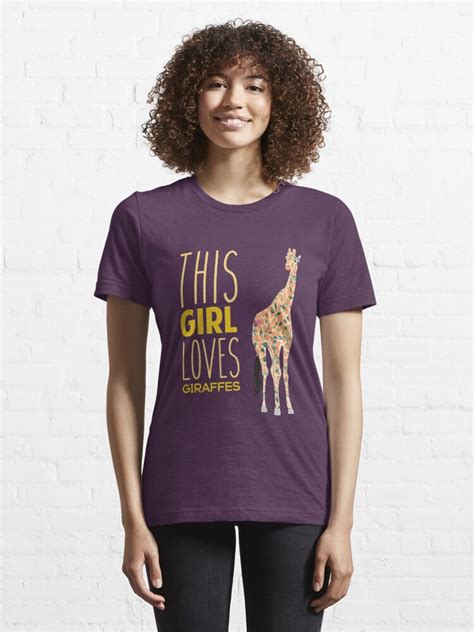 This Girl Loves Giraffes Cool Animal Giraffe T Shirt For Sale By