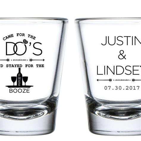Funny Wedding Shot Glasses Came For The I Do S And Etsy