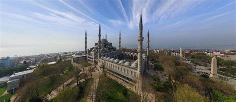 Most Famous Mosques In Istanbul Turkey 360° Aerial Panoramas 360