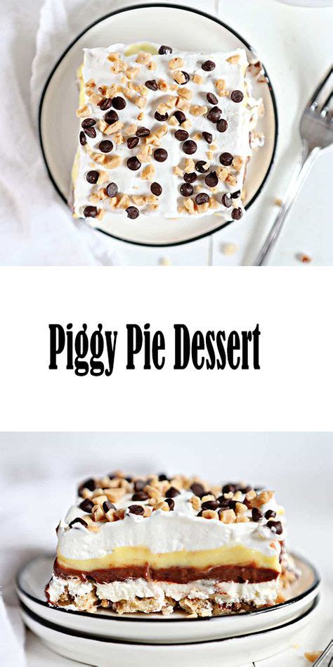 Found in an old church cookbook, this piggy pie dessert is going to be a new favorite! Piggy Pie Dessert | Dessert pie recipes, Piggy pudding ...