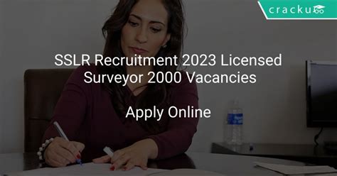 SSLR Recruitment Licensed Surveyor Vacancies Latest Govt