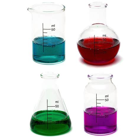 ckb ltd® set of 4 laboratory chemistry shot glasses drinks shooters 50ml science themed