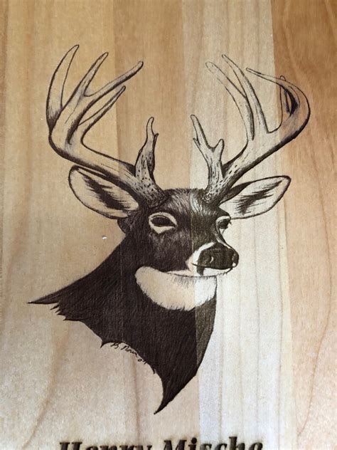 Laser Engraved Deer Head Photo Album Etsy