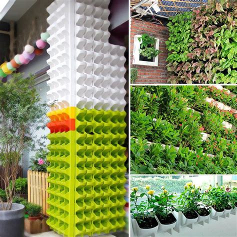 Soledi Plastic Planter Flower Pot Wall Hanging Garden