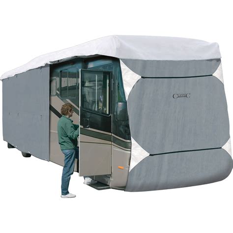 Classic Accessories Overdrive Polypro 3 Deluxe Class A Extra Tall Rv Cover — Gray And White