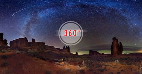 Arches National Park Night View3d Panorama