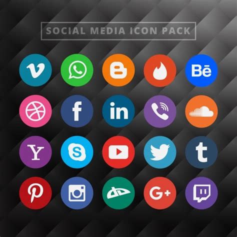 Social Media Icon Pack Vector Free Download