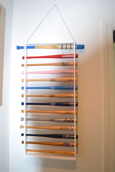 Mini Baseball Bat Display — I Clamped The 2 Sides Together And Used A