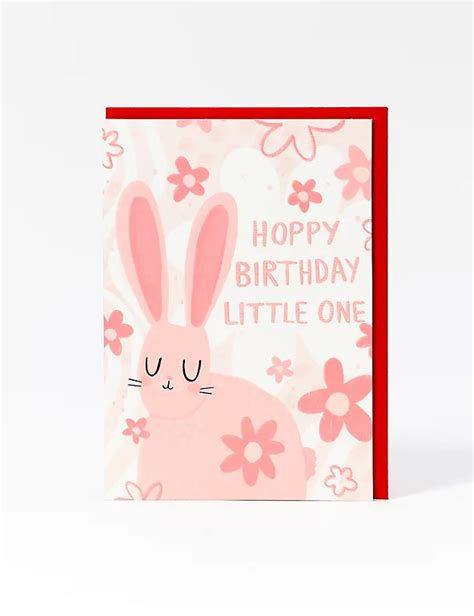 Hoppy Bunny Birthday Card For Her Mands