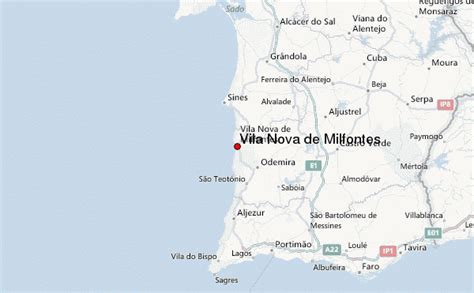 Odemira (beja) , portugal on map. Vila Nova De Mil Fontes Mapa | Mapa