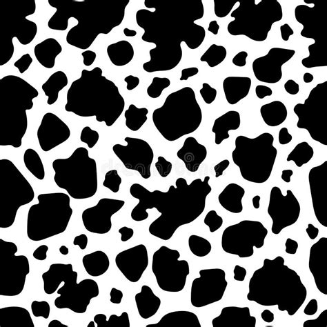 Vector Black Cow Print Pattern Animal Seamless Cow Skin Abstract For