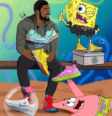 Instagram 上的 Kyrie Irving：「 Kyrie Spongebob Fan Art 🔥 」 Lebron James