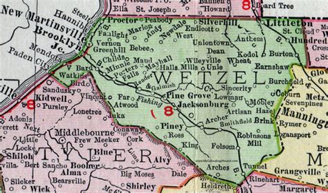 Wetzel County West Virginia 1911 Map By Rand Mcnally New Martinsville