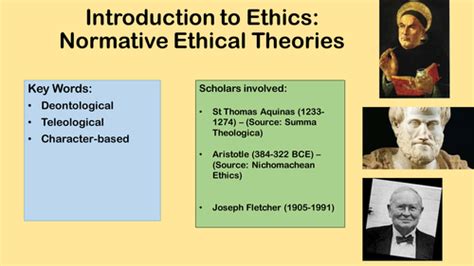 Introduction To Normative Ethics A Level Aqa Teaching Resources