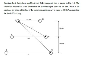 Solved Question 1 A Three Phase Double Circuit Fully