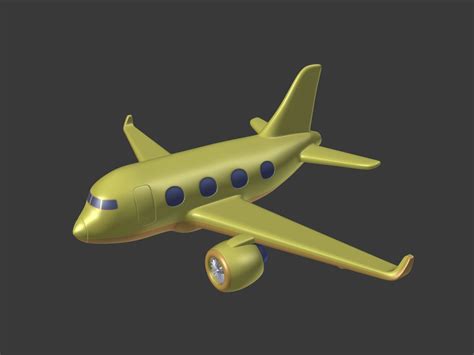 Cartoon Airplane 3d Model 24 Blend Fbx Obj Free3d