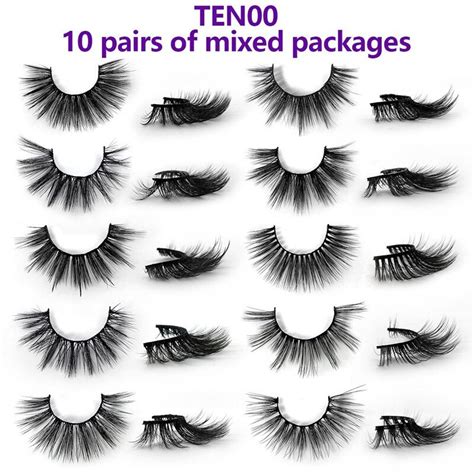 10 Pairs Of Different 3d Faux Mink Hair False Eyelashes Naturalthick
