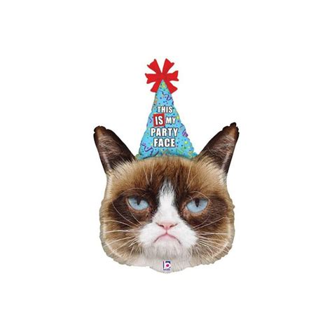 36 Jumbo Grumpy Cat Balloon Foil Cat Birthday Party Etsy