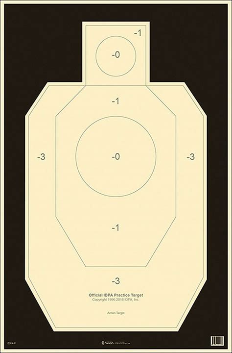 Action Target Idpa P 100 Military Idpa Silhouette Hanging Paper Target