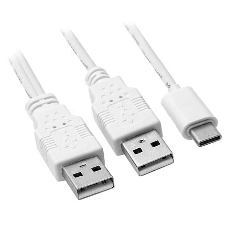 Universal serial bus (usb) connects more than computers and peripherals. USB 3.1 Type C USB-C to Dual A Male Extra Power Data Y ...