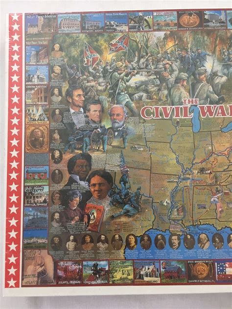 Civil war puzzles products for sale | ebay. NEW White Mountain Jigsaw Puzzle 1000 Piece THE CIVIL WAR ...