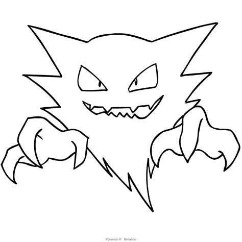 Pokemon Haunter Coloring Coloring Pages