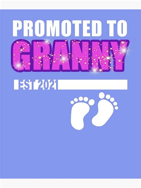 Promoted To Granny Grandma Grandmother Est 2021 Poster For Sale By Cc