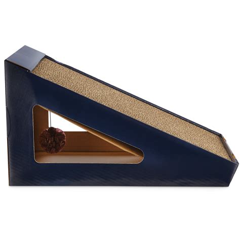 Cat kitten cardboard corrugated scratcher scratching pad sofa bed large easipet. You & Me Ramp Cardboard Cat Scratcher With Toy | Cat ...