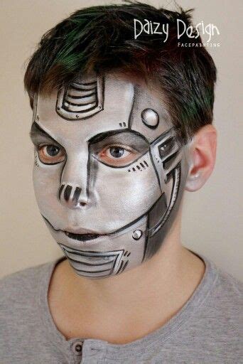 Robot Face Paint Schminkdesign By Daizy Design Face Painting