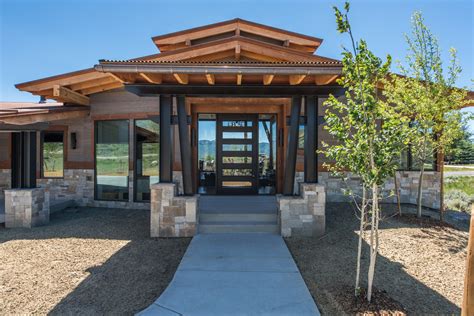 Park City Utah Modern Rustic Home Using A Mixture Of Natural Wood