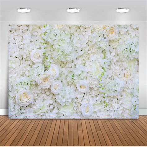 Buy Mehofoto Flower Backdrop White Rose Bridal Shower Newborn Baby