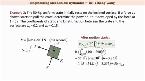 2015 Dynamics 19 Principle Of Linear Impulse And Momentum With