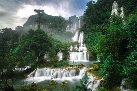 Download Greenery Nature Thailand Rainforest Forest Waterfall Hd Wallpaper