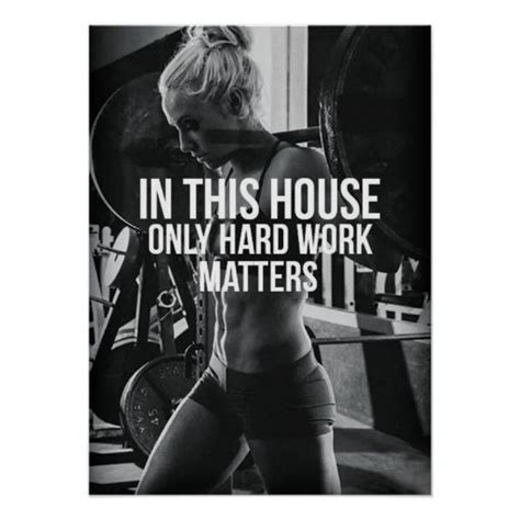 Motivational Female Fitness Gym Poster Zazzle