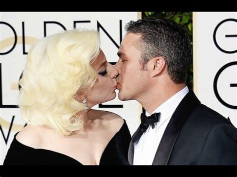 Lady Gaga And Taylor Kinney Kissing At Golden Globes Awards YouTube