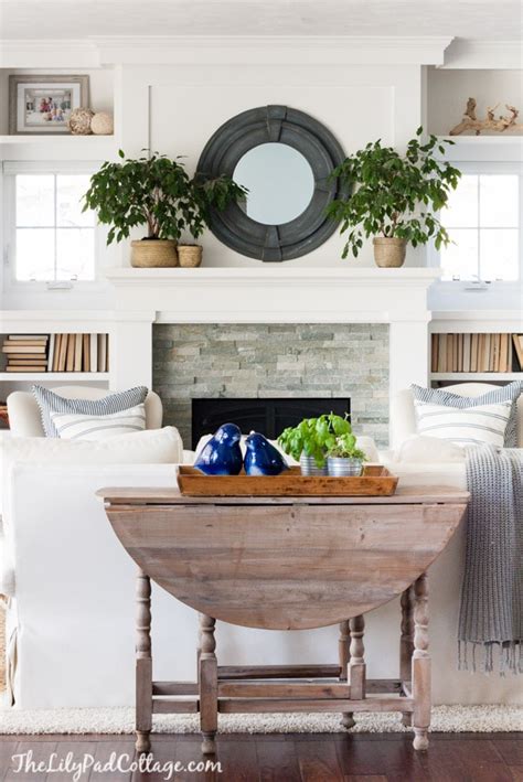 Hand crafted rustic pine decor pieces. Lake House Spring Decor - The Lilypad Cottage