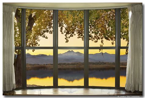 Since the window protrudes outside the wall, you can enjoy an extended view and. Rocky Mountain Golden Reflections Bay Window View