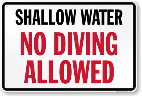 South Carolina Shallow Water No Diving Pool Sign Sku S 7751