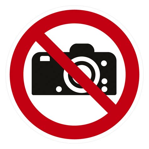 Druckvorlagen für häufige verbote mit klaren symbolen und leicht verständlichen und wirksamen. Fotografieren verboten P029-0027-SV-F1