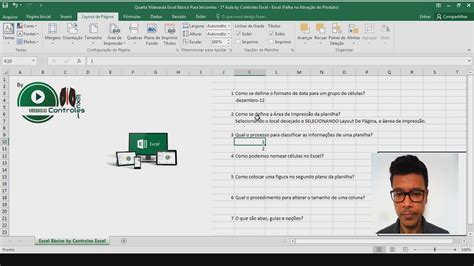 Quarta Aula de Excel Básico Para Iniciantes ª Aula by Controles Excel YouTube
