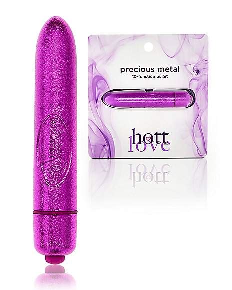 precious metal 10 speed waterproof bullet vibrator 4 inch purple hott love spencer s