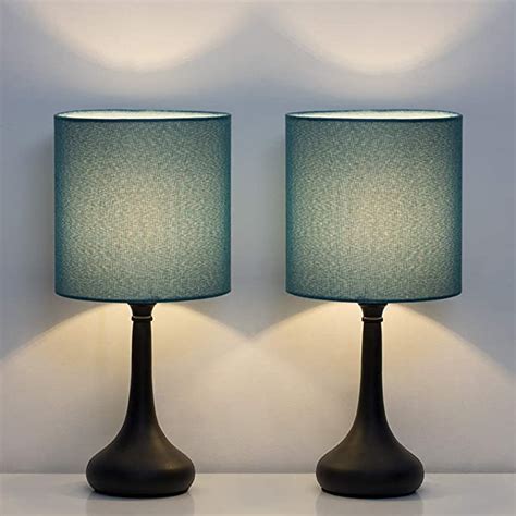 HAITRAL Bedside Table Lamps - Nightstand Lamps Set of 2, Modern Desk