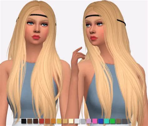 Simlish Designs Nightcrawler`s Sunny Hair Retextured Sims 4 Hairs
