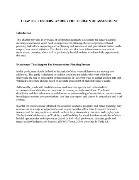 Chapter 1 Understanding The Terrain Of Assessment